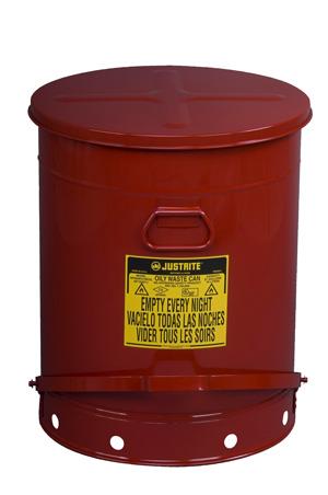 JUSTRITE 21GAL OILY WASTE CAN FOOT COVER - Kamps Pallets